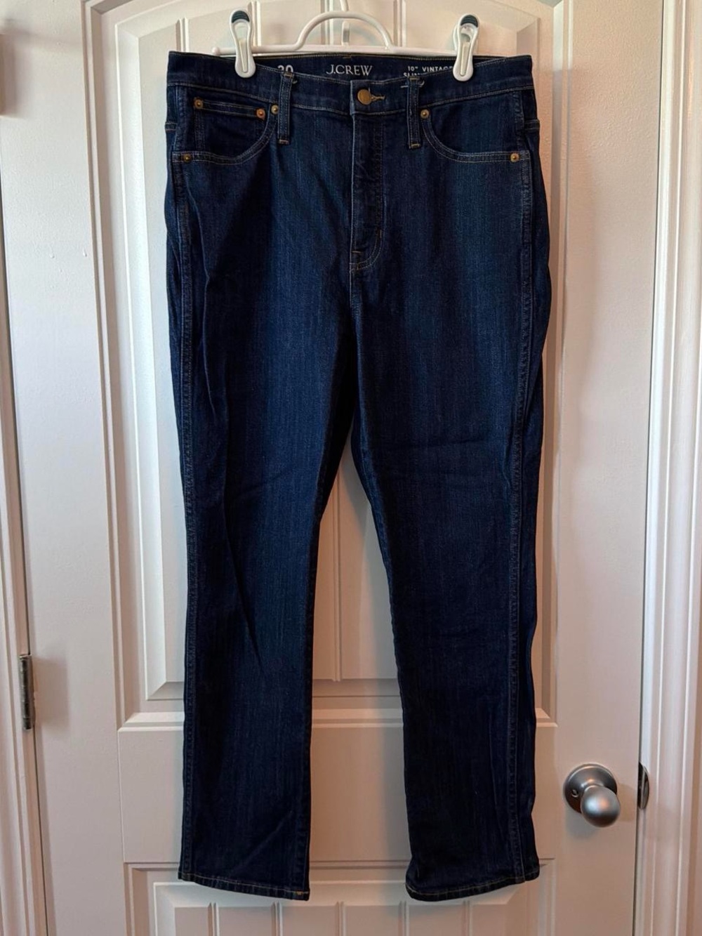 J. Crew Men's Dark Indigo Straight-Leg Jeans